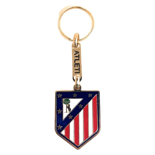 Llavero de Metal Atlético de Madrid Escudo Dorado