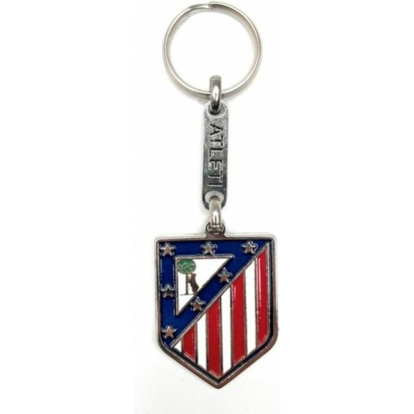Llavero de Metal Atlético de Madrid Escudo Atleti Plateado
