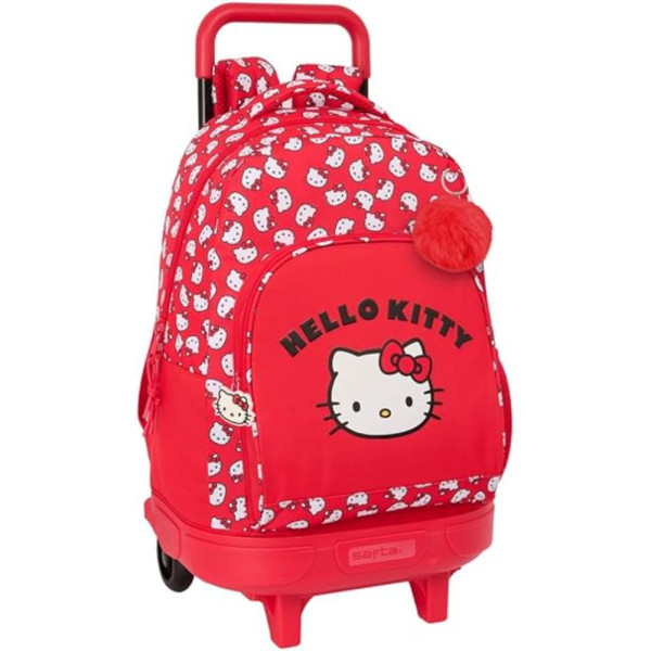 Mochila Trolley Con Ruedas Compact Extraible Hello Kitty Iconic