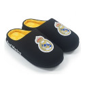 Zapatillas de Casa Real Madrid Niño Negras Bordadas