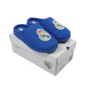 Zapatillas de Casa Real Madrid Hombre Azules Bordadas