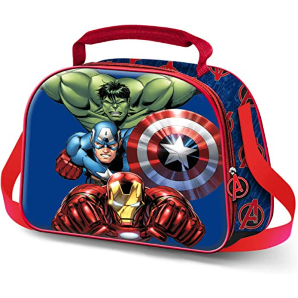 Bolsa Portaalimentos 3D con Correa Bandolera Avengers Go On