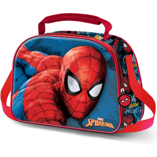 Bolsa Portaalimentos 3D con Correa Bandolera Spiderman Mistery