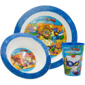 Set de Menaje Superthings Power Machines Azul 3 Piezas