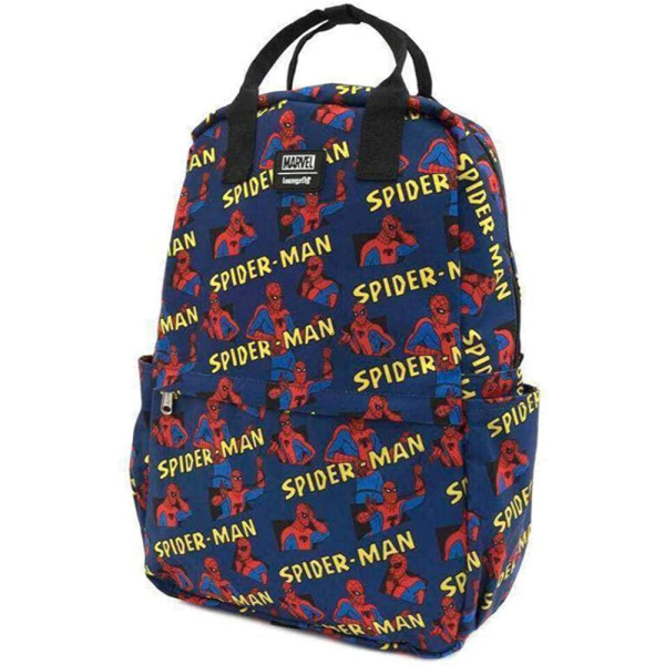 Mochila Loungefly Spiderman Azul Estampada