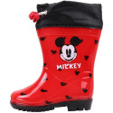 Botas de Agua Mickey Mouse Rojas Corazones