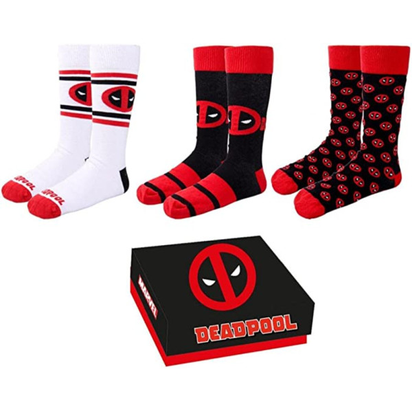 Pack 3 Calcetines Deadpool En Caja Mujer 36-41