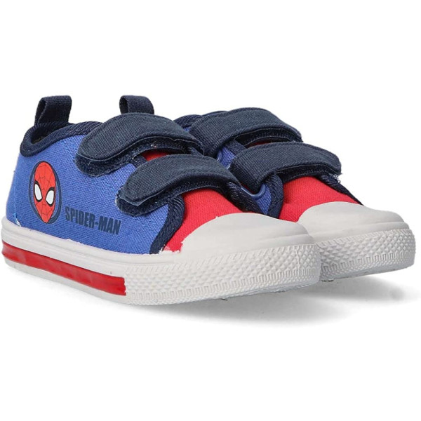 Zapatillas Loneta con Luces Spiderman Niño Grises