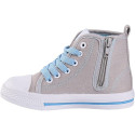 Zapatillas Altas Loneta Frozen Niña Grises
