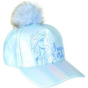 Gorra Frozen Azul Metalizada con Pompón Niña