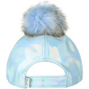 Gorra Frozen Azul Metalizada con Pompón Niña