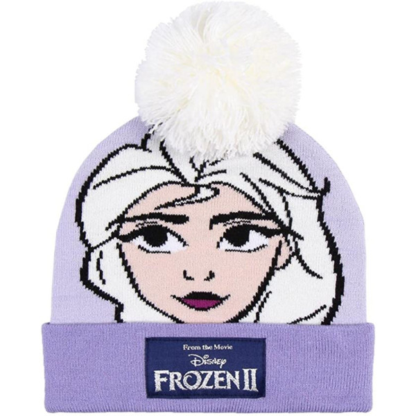 Gorro con Pompón Frozen Morado Niña