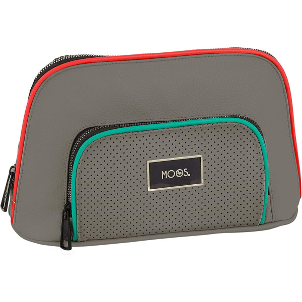 Neceser Moos Gris Bolsillo Exterior