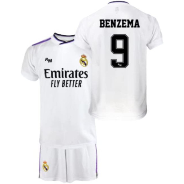 Equipación Conjunto Camiseta y Pantalón Real Madrid Benzema Replica