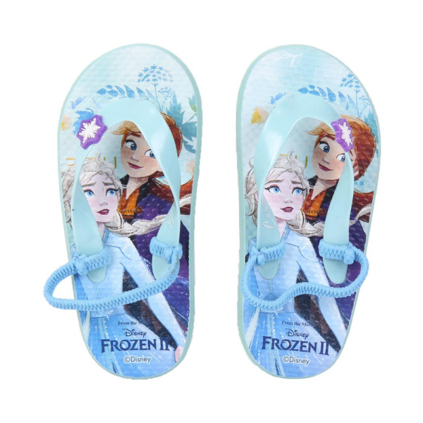 Chanclas Frozen Azules Niña con Gomas