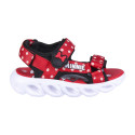 Sandalias con Velcro Minnie Mouse Rojas Niña