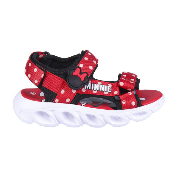 Sandalias con Velcro Minnie Mouse Rojas Niña