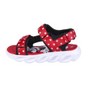 Sandalias con Velcro Minnie Mouse Rojas Niña