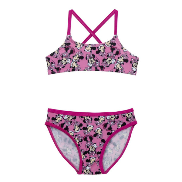 Bañador Bikini Minnie Mouse Rosa con Estampados Niña
