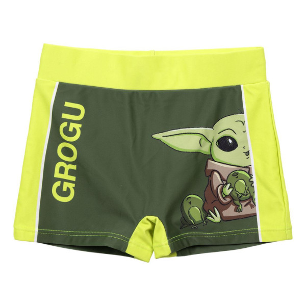 Bañador Bóxer The Mandalorian Grogu Verde Niño