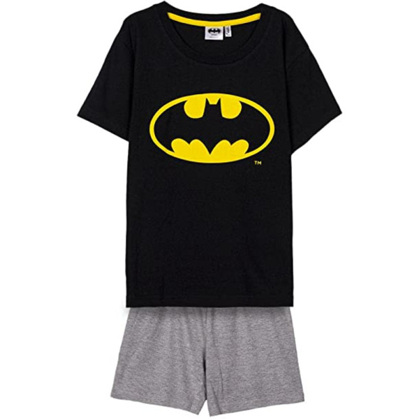 Pijama Manga Corta Batman Negro y Gris Claro Niño