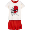 Pijama Manga Corta Spiderman Blanco y Rojo Niño