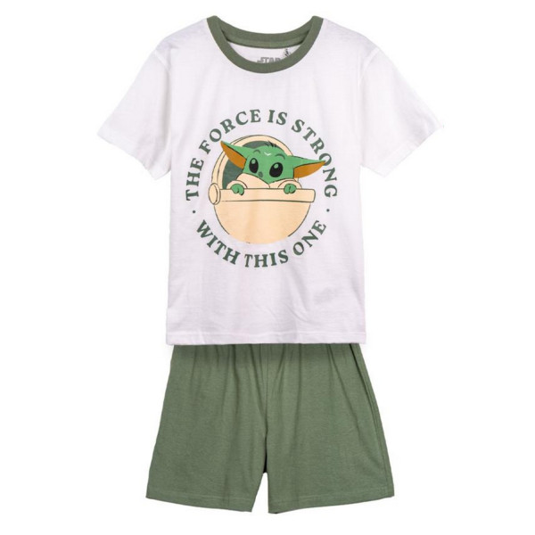 Pijama Manga Corta Star Wars The Force Is Strong Blanco Niño
