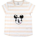 Pijama Manga Corta Minnie Mouse Blanco a Rayas Mujer