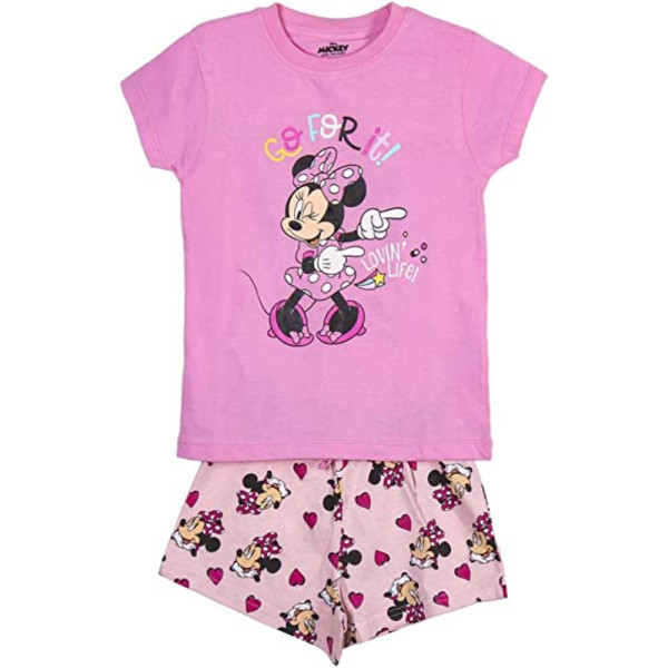 Pijama Manga Corta Minnie Mouse Go For It Niña