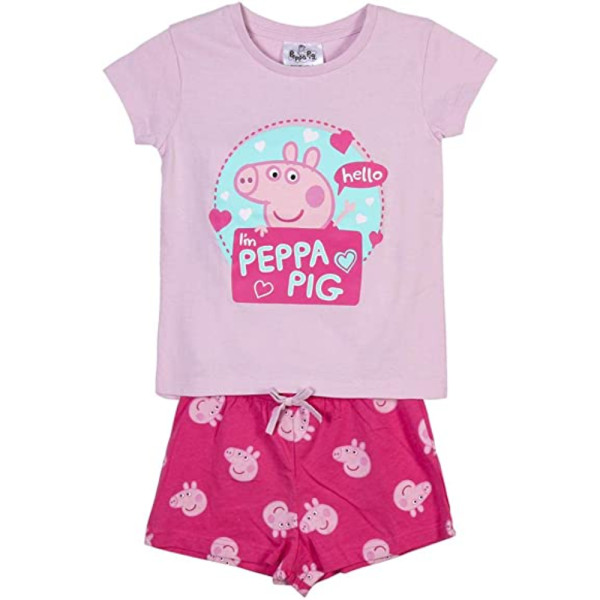 Pijama Manga Corta Peppa Pig Hello Niña