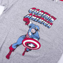 Pijama Manga Corta Capitán América Gris y Azul Niño