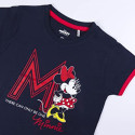Pijama Manga Corta Minnie Mouse Azul Marino Niña