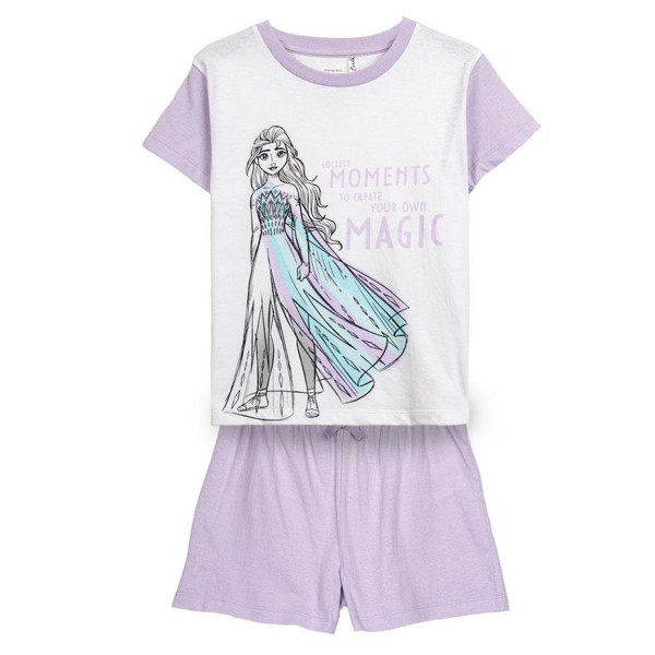 Pijama Manga Corta Frozen Lila Niña