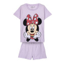 Pijama Manga Corta Minnie Mouse Smile Lila Niña