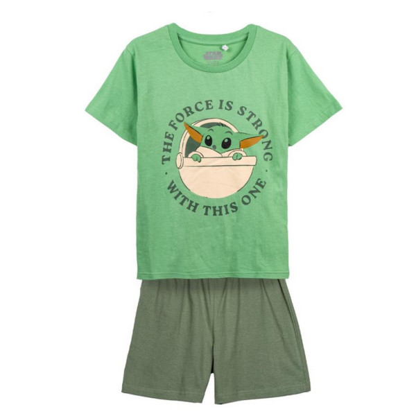 Pijama Manga Corta Star Wars The Force Is Strong Verde Niño