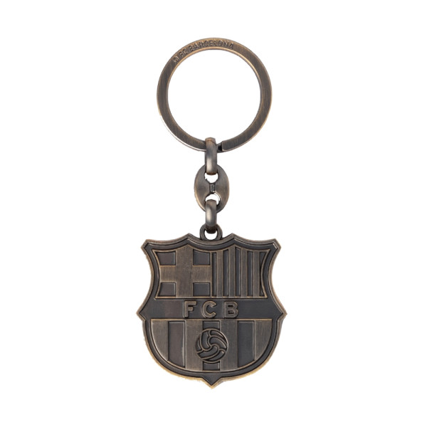 Llavero de Metal FC Barcelona Escudo Relieve Dorado