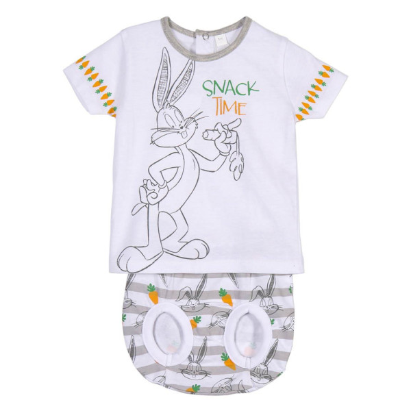 Pijama Manga Corta Mickey Looney Tunes Snack Time Bebé