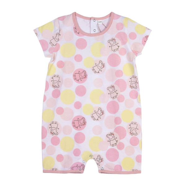 Pijama Manga Corta Peppa Pig Topos Grandes Bebé