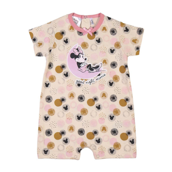 Body Manga Corta Minnie Mouse Good Night Bebé