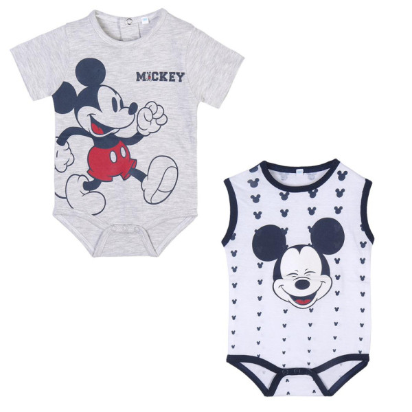 Pack 2 Body Manga Corta Mickey Mouse Happy Bebé