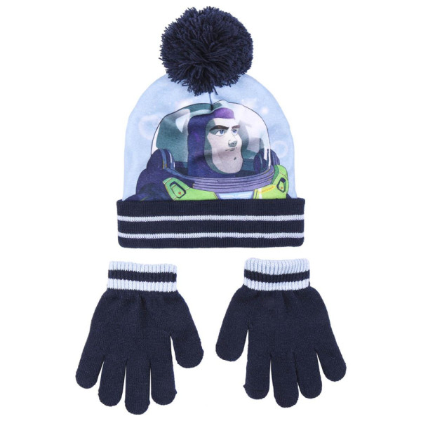 Set de Invierno Guantes y Gorro con Pompón Toy Story Buzz Lightyear Infantil