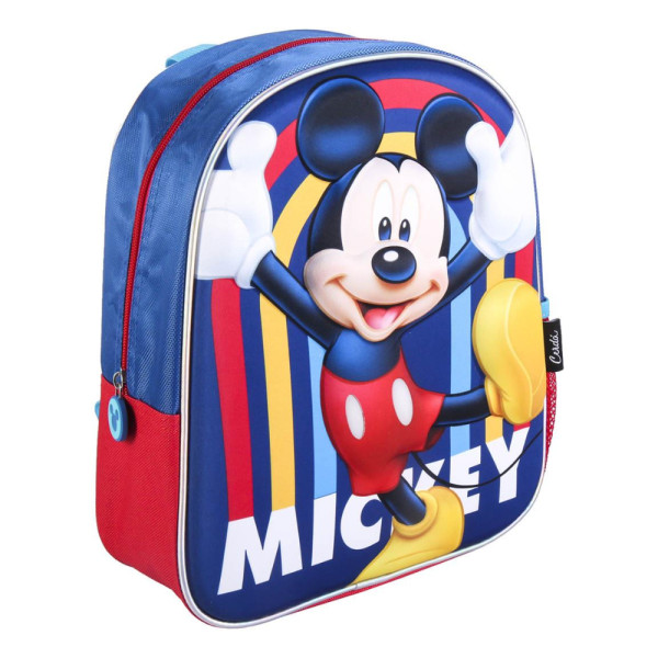 Mochila Guardería 3D Mickey Mouse Arco Azul Marino