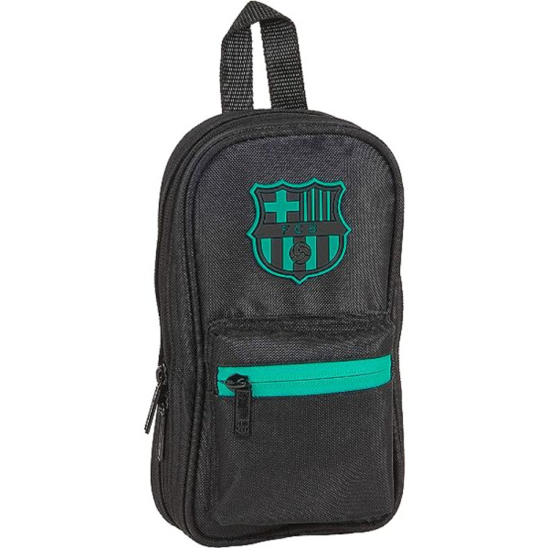 Plumier con 4 Estuches Vacíos FC Barcelona Negro