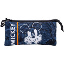 Estuche Portatodo Triple Mickey Mouse Blue