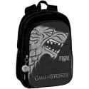 Mochila Doble Compartimento Juego de Tronos Stark Negro