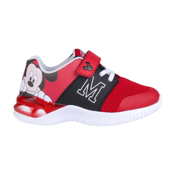 Zapatillas Deportivas con Luces Mickey Mouse Rojas y Negras Niño