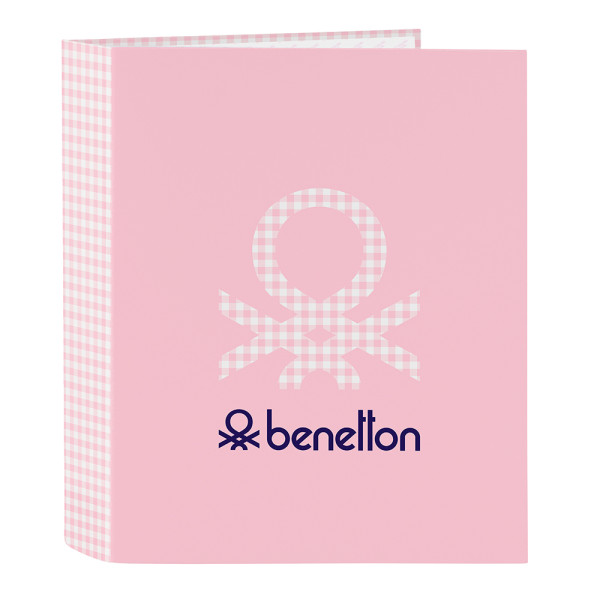 Carpeta de 4 Anillas Benetton Vichy Lomo Ancho A4