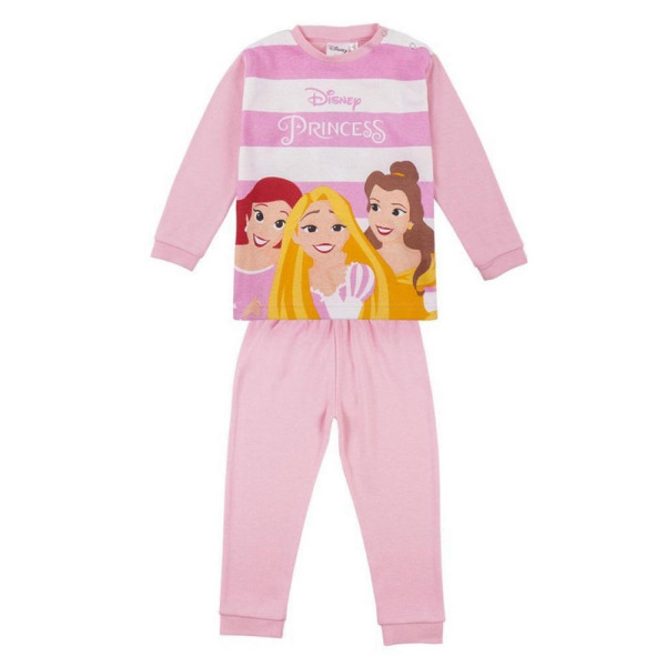 Pijama Manga Larga Princesas Rosa Oscuro