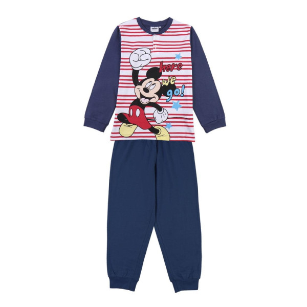 Pijama Manga Larga Mickey Mouse Here We Go! Azul Marino