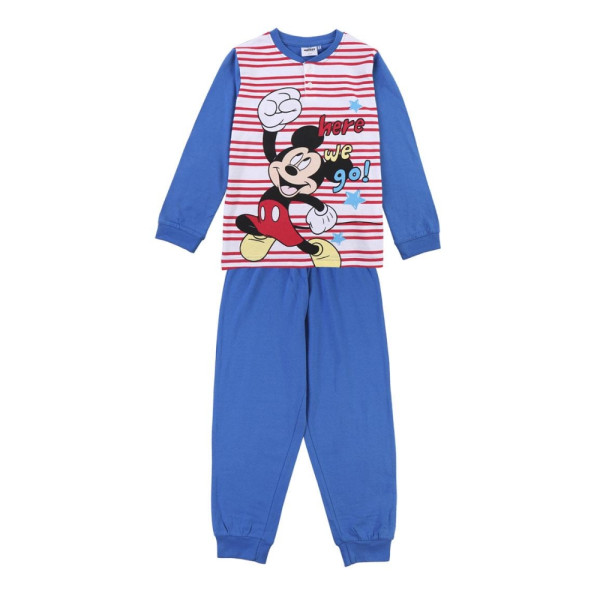 Pijama Manga Larga Mickey Mouse Here We Go! Azul